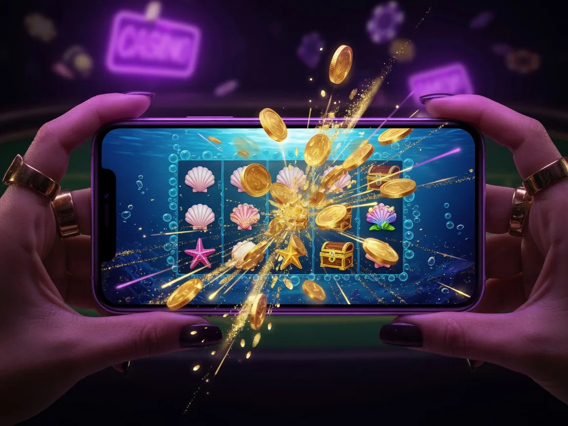 Telefon dengan paparan lobi permainan Pussy888